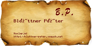 Blüttner Péter névjegykártya